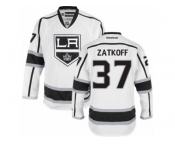 Men's Reebok Los Angeles Kings #37 Jeff Zatkoff Authentic White Away NHL Jersey