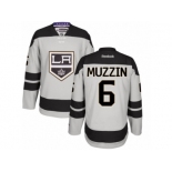 Men's Reebok Los Angeles Kings #6 Jake Muzzin Authentic Gray Alternate NHL Jersey