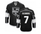 Men's Reebok Los Angeles Kings #7 Rob Scuderi Authentic Black Home NHL Jersey