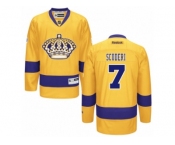 Men's Reebok Los Angeles Kings #7 Rob Scuderi Authentic Gold Alternate NHL Jersey