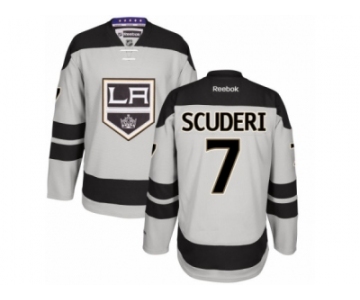 Men's Reebok Los Angeles Kings #7 Rob Scuderi Authentic Gray Alternate NHL Jersey