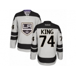 Men's Reebok Los Angeles Kings #74 Dwight King Authentic Gray Alternate NHL Jersey