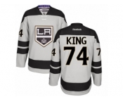 Men's Reebok Los Angeles Kings #74 Dwight King Authentic Gray Alternate NHL Jersey