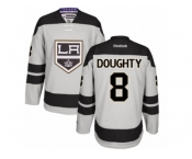 Men's Reebok Los Angeles Kings #8 Drew Doughty Authentic Gray Alternate NHL Jersey