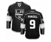 Men's Reebok Los Angeles Kings #9 Teddy Purcell Authentic Black Home NHL Jersey