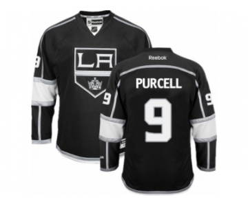 Men's Reebok Los Angeles Kings #9 Teddy Purcell Authentic Black Home NHL Jersey