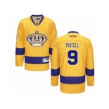 Men's Reebok Los Angeles Kings #9 Teddy Purcell Authentic Gold Alternate NHL Jersey