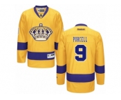 Men's Reebok Los Angeles Kings #9 Teddy Purcell Authentic Gold Alternate NHL Jersey