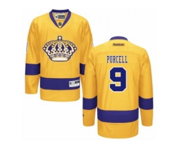 Men's Reebok Los Angeles Kings #9 Teddy Purcell Authentic Gold Alternate NHL Jersey