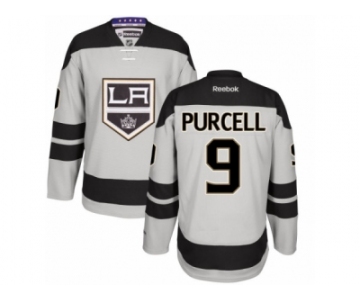 Men's Reebok Los Angeles Kings #9 Teddy Purcell Authentic Gray Alternate NHL Jersey