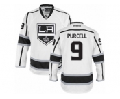 Men's Reebok Los Angeles Kings #9 Teddy Purcell Authentic White Away NHL Jersey