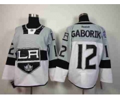 nhl jerseys los angeles kings #12 gaborik grey-white[2015 Venue version]