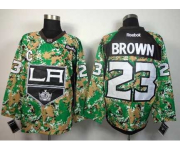 nhl jerseys los angeles kings #23 brown camo[patch C]