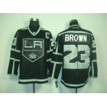 nhl jerseys los angeles kings #23 brown fullblack