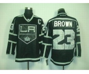 nhl jerseys los angeles kings #23 brown fullblack