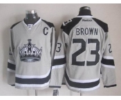 nhl jerseys los angeles kings #23 brown grey[2014 new stadium][patch C]