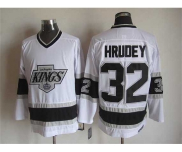 nhl jerseys los angeles kings #32 hrudey white[hrudey][m&n]