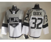 nhl jerseys los angeles kings #32 quick white-grey