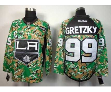 nhl jerseys los angeles kings #99 gretzky camo[patch C]