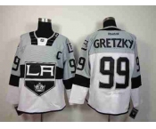 nhl jerseys los angeles kings #99 gretzky grey-white[2015 Venue version][patch C]