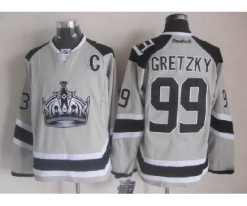 nhl jerseys los angeles kings #99 gretzky grey[2014 new stadium][patch C]