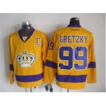 nhl jerseys los angeles kings #99 wayne gretzky yellow