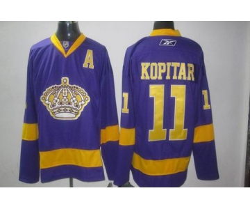 nhl los angeles kings #11 kopitar purple A patch