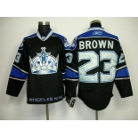 nhl los angeles kings #23 brown black blue