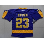 nhl los angeles kings #23 brown purple