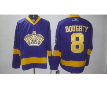 nhl los angeles kings #8 doughty purple