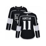 Women Adidas Los Angeles Kings #11 Anze Kopitar Black Home Authentic Stitched NHL Jersey