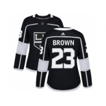 Women Adidas Los Angeles Kings #23 Dustin Brown Black Home Authentic Stitched NHL Jersey