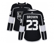 Women Adidas Los Angeles Kings #23 Dustin Brown Black Home Authentic Stitched NHL Jersey