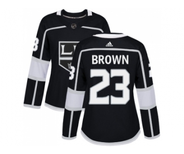 Women Adidas Los Angeles Kings #23 Dustin Brown Black Home Authentic Stitched NHL Jersey