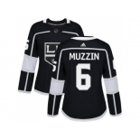 Women Adidas Los Angeles Kings #6 Jake Muzzin Black Home Authentic Stitched NHL Jersey