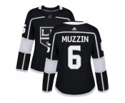 Women Adidas Los Angeles Kings #6 Jake Muzzin Black Home Authentic Stitched NHL Jersey