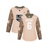 Women Adidas Los Angeles Kings #6 Jake Muzzin Camo Authentic 2017 Veterans Day Stitched NHL Jersey