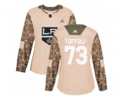 Women Adidas Los Angeles Kings #73 Tyler Toffoli Camo Authentic 2017 Veterans Day Stitched NHL Jersey