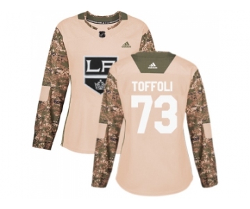 Women Adidas Los Angeles Kings #73 Tyler Toffoli Camo Authentic 2017 Veterans Day Stitched NHL Jersey