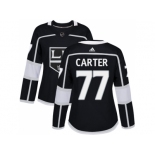 Women Adidas Los Angeles Kings #77 Jeff Carter Black Home Authentic Stitched NHL Jersey