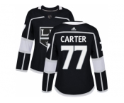 Women Adidas Los Angeles Kings #77 Jeff Carter Black Home Authentic Stitched NHL Jersey