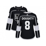 Women Adidas Los Angeles Kings #8 Drew Doughty Black Home Authentic Stitched NHL Jersey