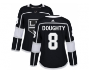 Women Adidas Los Angeles Kings #8 Drew Doughty Black Home Authentic Stitched NHL Jersey