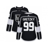 Women Adidas Los Angeles Kings #99 Wayne Gretzky Black Home Authentic Stitched NHL Jersey