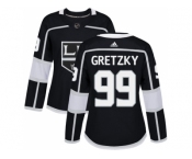 Women Adidas Los Angeles Kings #99 Wayne Gretzky Black Home Authentic Stitched NHL Jersey