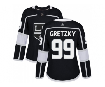 Women Adidas Los Angeles Kings #99 Wayne Gretzky Black Home Authentic Stitched NHL Jersey