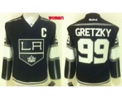 Women Los Angeles Kings #99 Wayne Gretzky Black Home Stitched NHL Jersey