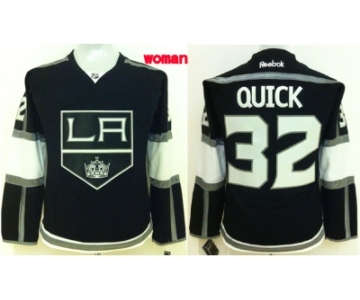 women nhl jerseys los angeles kings #32 quick black