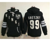 women nhl jerseys los angeles kings #99 gretzky black[pullover hooded sweatshirt]