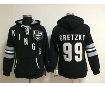 women nhl jerseys los angeles kings #99 gretzky black[pullover hooded sweatshirt]